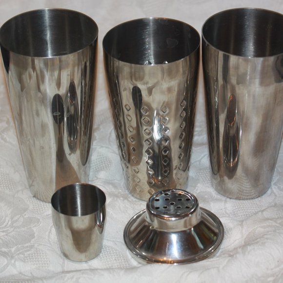 Mr Bartender Cocktail Shaker Cup Barware Stainless Steel 5 Piece Set - Picture 1 of 3
